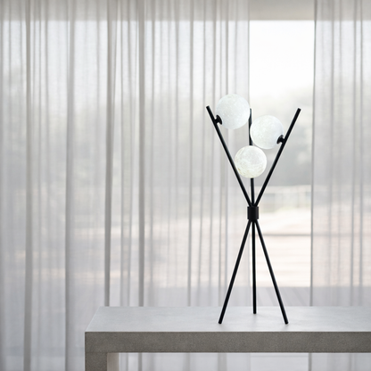Contemporary LED Moon Floor Table Lamp | G9 x 3 | 25.6in to 65in Height