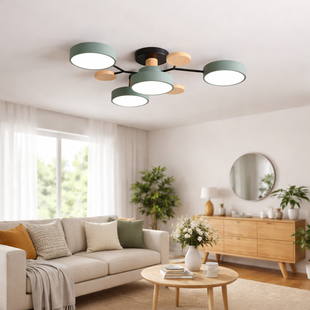 Modern LED Chandelier Iron Acrylic | 37 x 5.5 Inch | 84W 6720 Lumens 240V