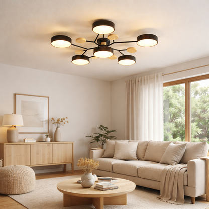 Modern LED Chandelier Iron Acrylic | 37 x 5.5 Inch | 84W 6720 Lumens 240V