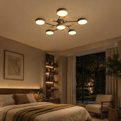 Modern LED Chandelier Iron Acrylic | 37 x 5.5 Inch | 84W 6720 Lumens 240V