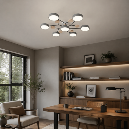 Modern LED Chandelier Iron Acrylic | 37 x 5.5 Inch | 84W 6720 Lumens 240V