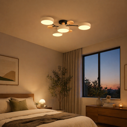 Modern LED Chandelier Iron Acrylic | 37 x 5.5 Inch | 84W 6720 Lumens 240V