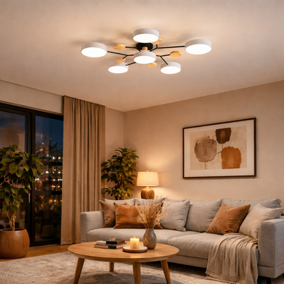 Modern LED Chandelier Iron Acrylic | 37 x 5.5 Inch | 84W 6720 Lumens 240V
