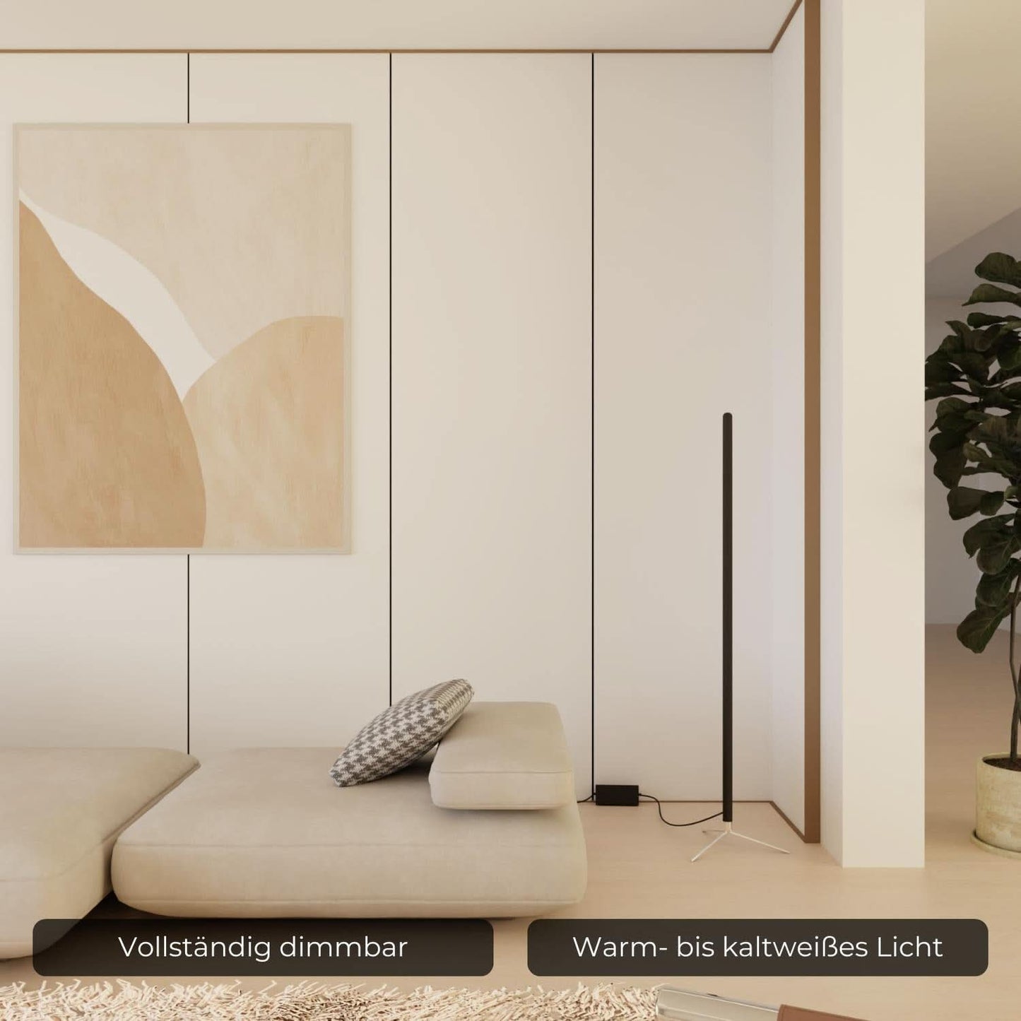 Levana | Modern Black Floor Lamp for Living Room