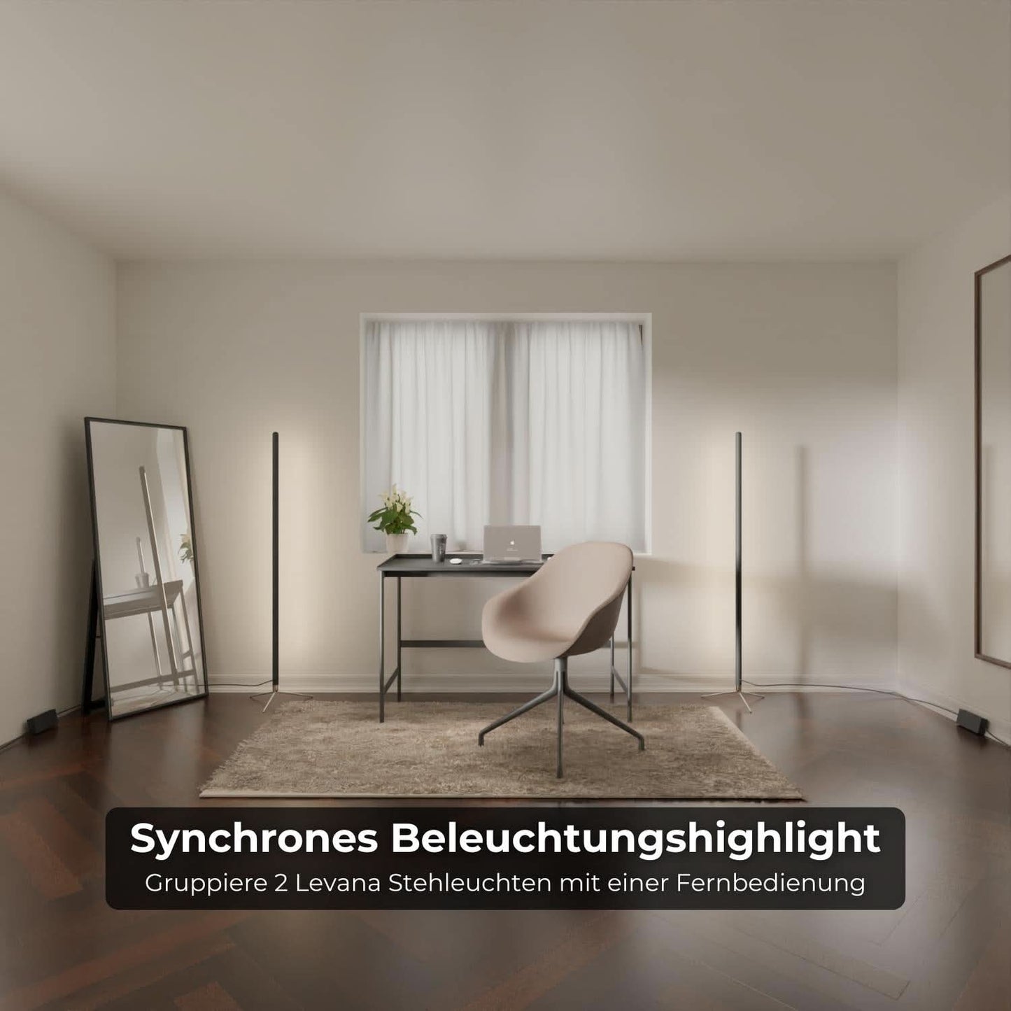 Levana | Modern Black Floor Lamp for Living Room