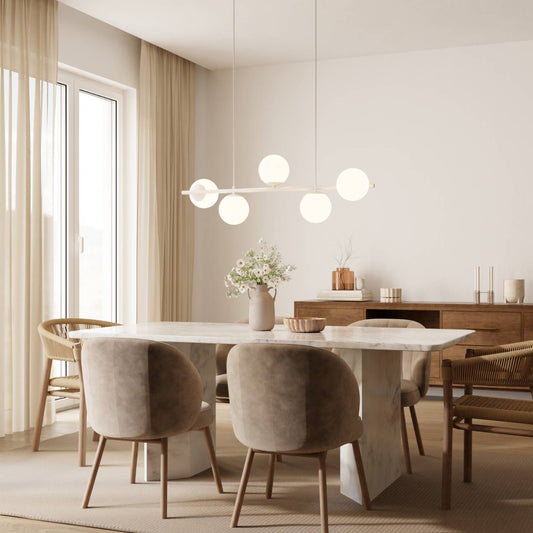 Livana | Modern Glass Pendant Light for Dining Room