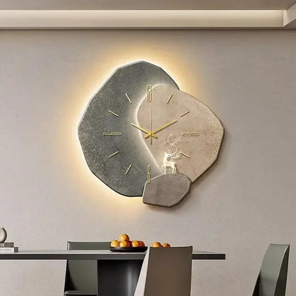 LumoClock | Large Modern Wall Clock | Silent Quartz & LED Light