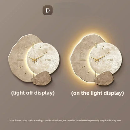 LumoClock | Large Modern Wall Clock | Silent Quartz & LED Light