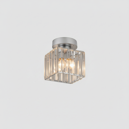 Black Brass Crystal Ceiling Flush Mount Light | E27 | 240V Indoor LED Decor