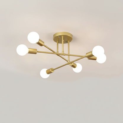 Modern Ceiling Flush Mount Light 6 Light | 27.5 Inch | E26 E27 Metal LED