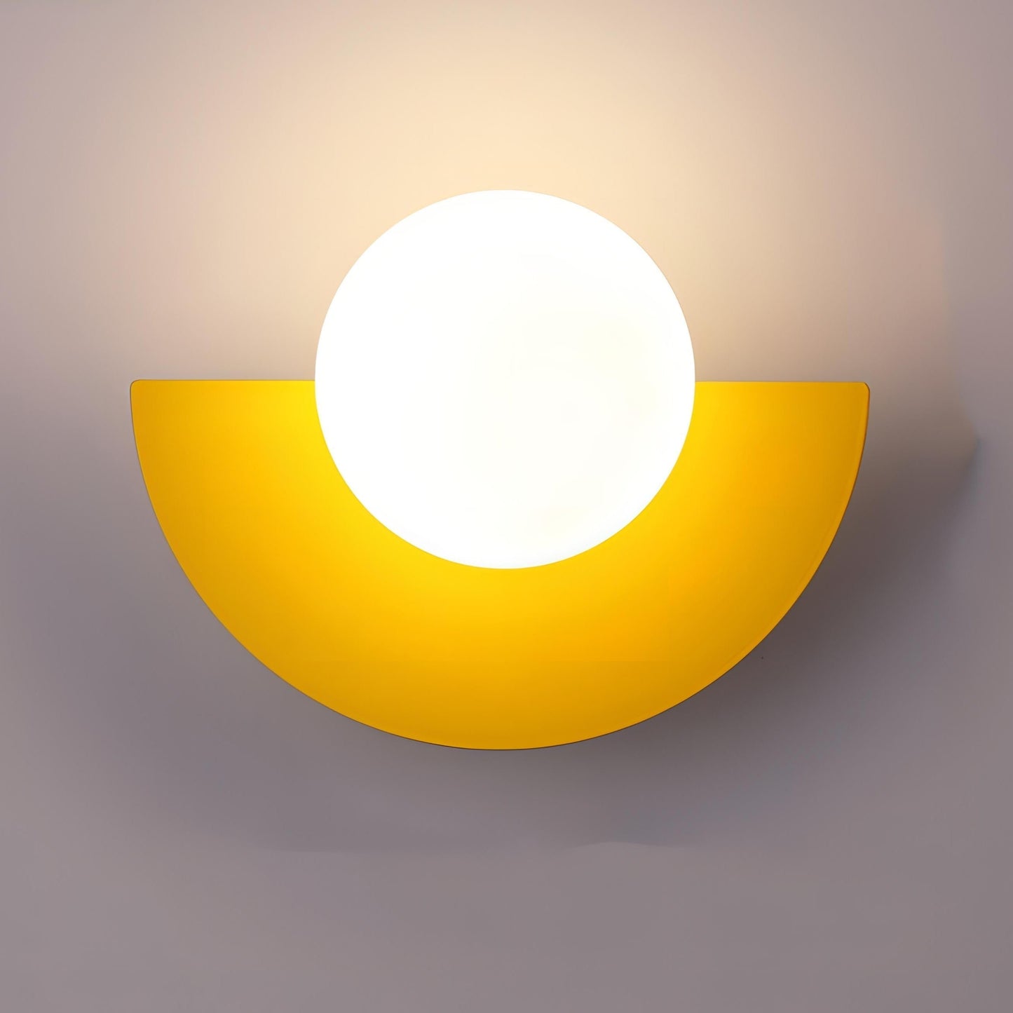 Wall Sconce Minimalist Spherical Design | 20cm Glass & Iron | Multiple Colors