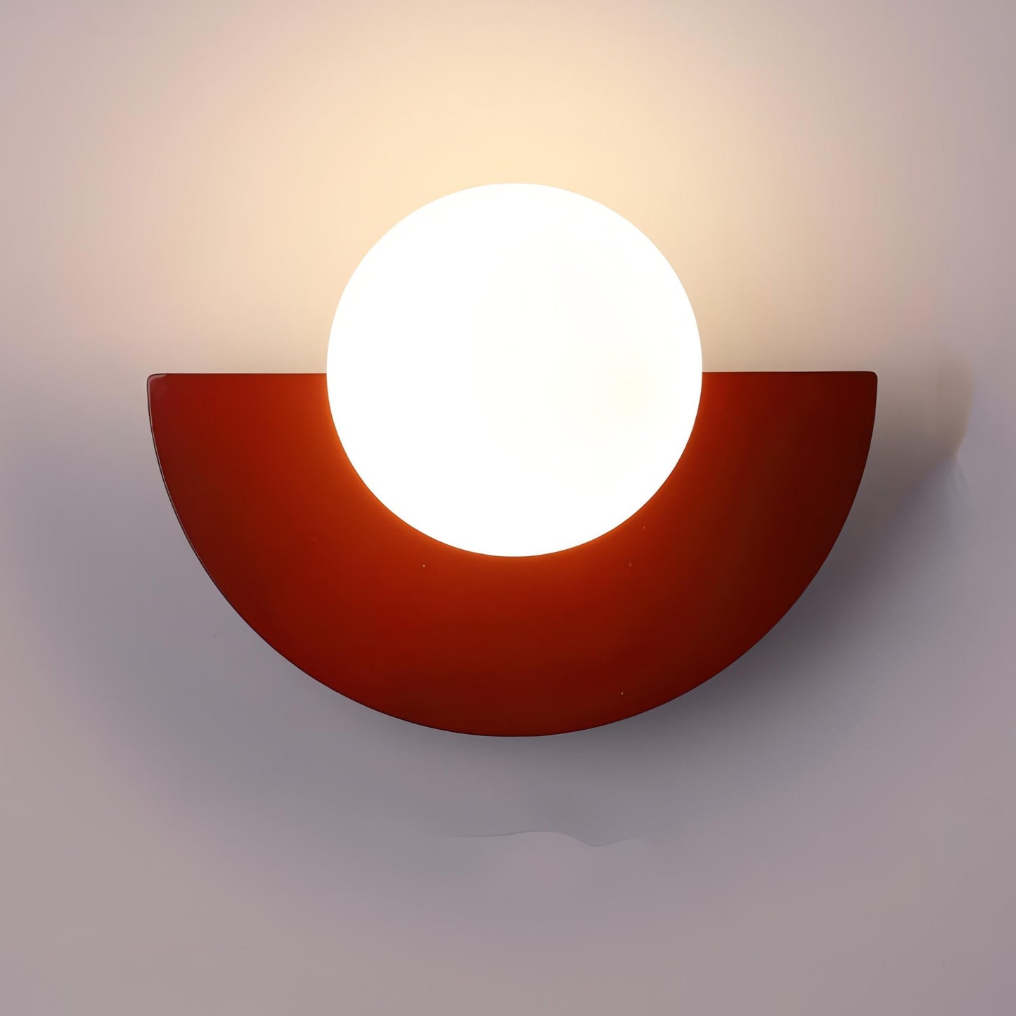 Wall Sconce Minimalist Spherical Design | 20cm Glass & Iron | Multiple Colors