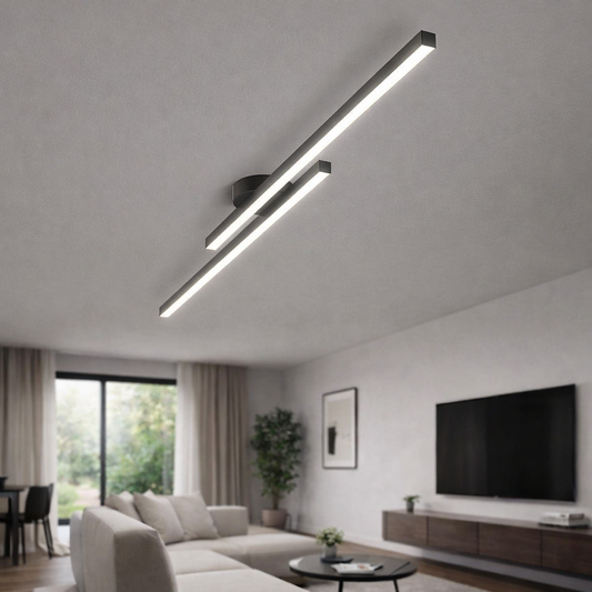 Modern Linear LED Ceiling Light | 60cm 90cm 120cm | 3 Color Dimmable LED