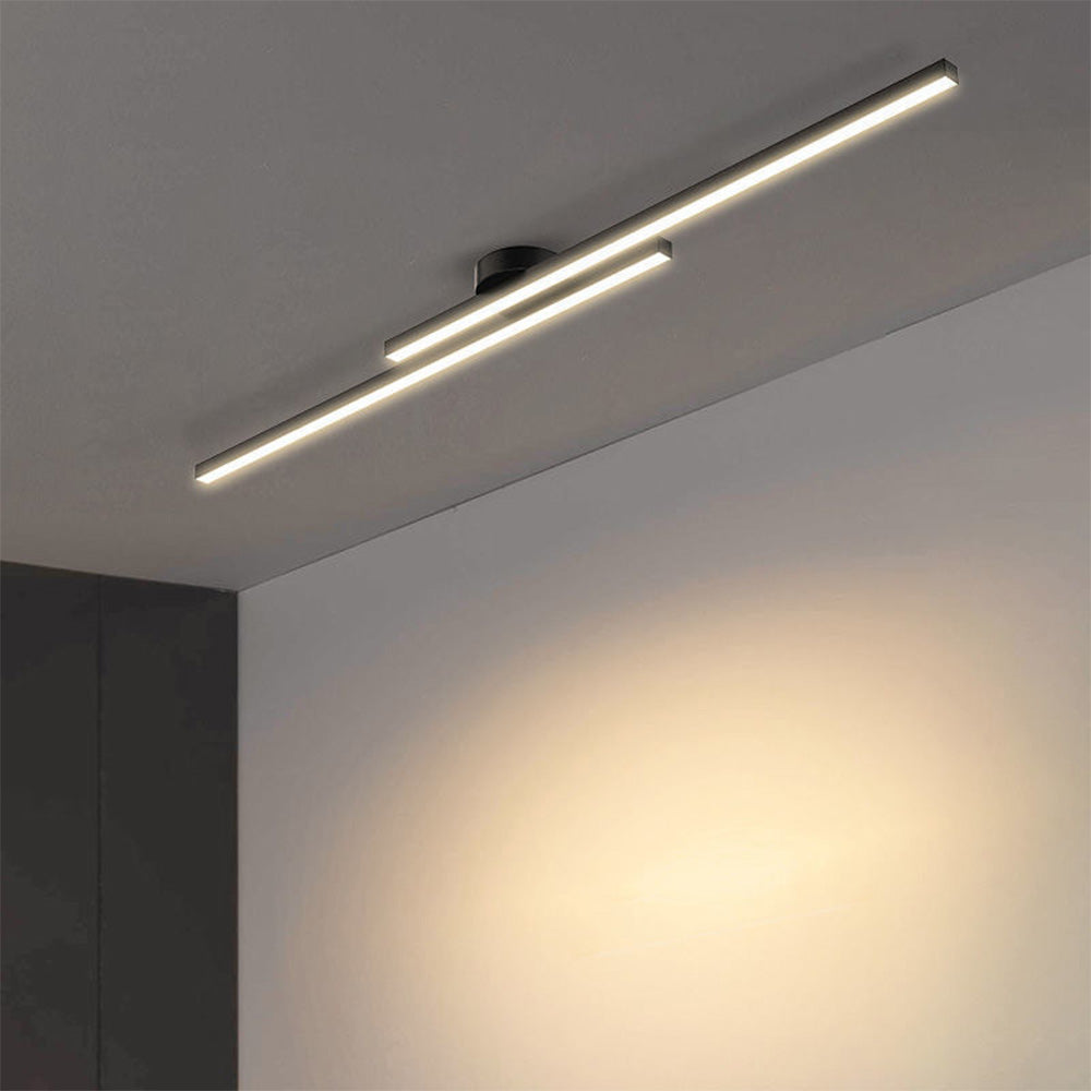 Modern Linear LED Ceiling Light | 60cm 90cm 120cm | 3 Color Dimmable LED