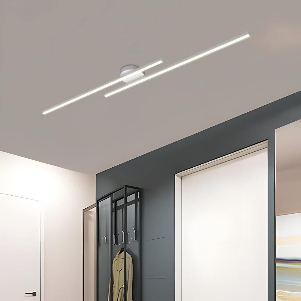 Modern Linear LED Ceiling Light | 60cm 90cm 120cm | 3 Color Dimmable LED