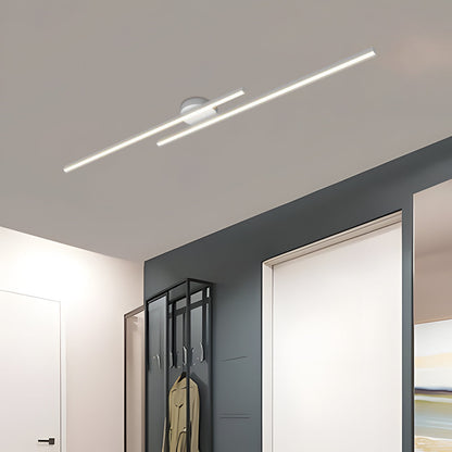 Modern Linear LED Ceiling Light | 60cm 90cm 120cm | 3 Color Dimmable LED