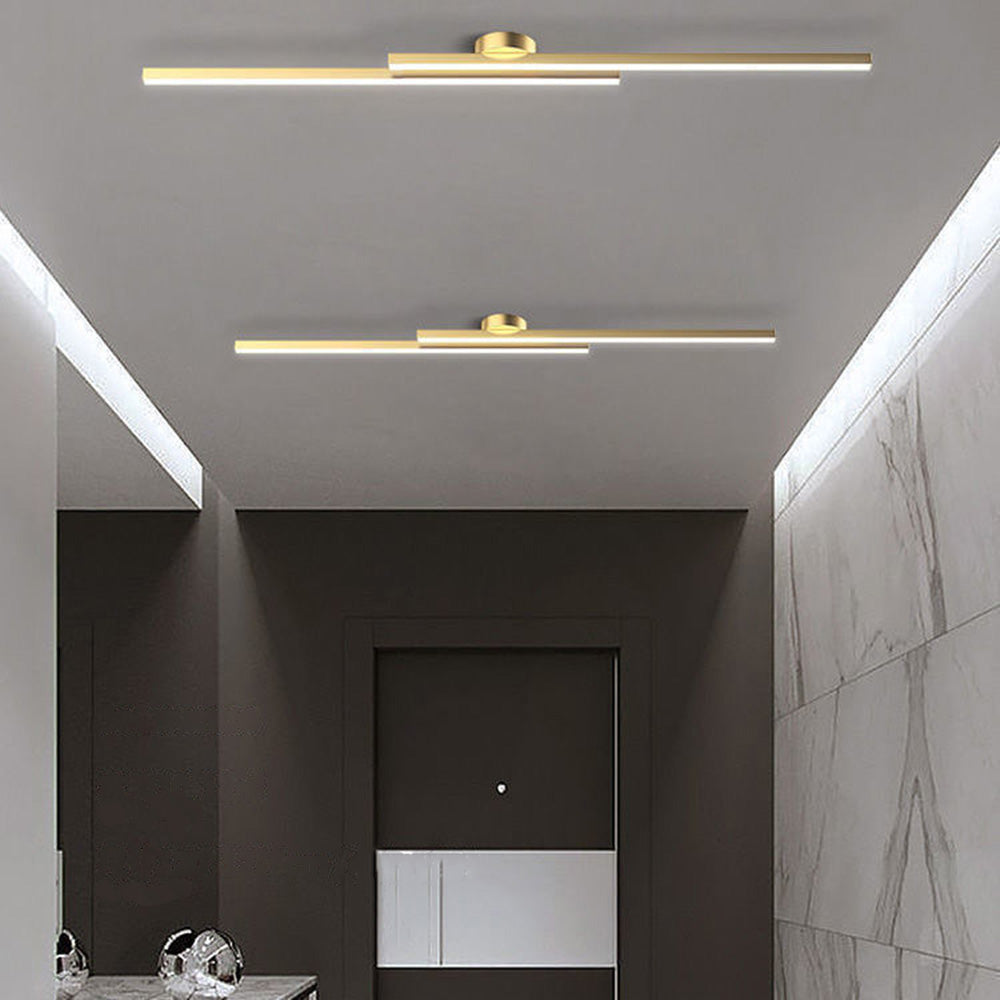 Modern Linear LED Ceiling Light | 60cm 90cm 120cm | 3 Color Dimmable LED