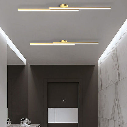 Modern Linear LED Ceiling Light | 60cm 90cm 120cm | 3 Color Dimmable LED