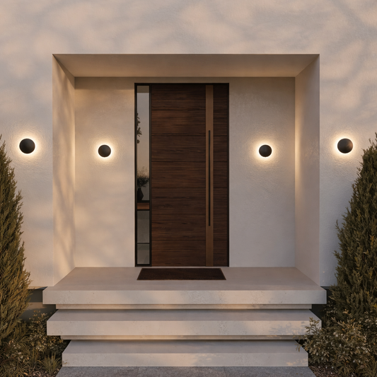 Modern Wall Light Fixture 18cm Metal & Acrylic | Black or White | 110-240V