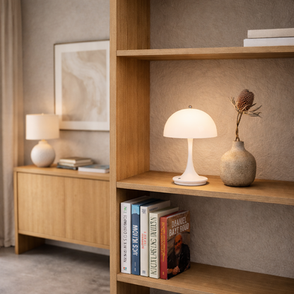 Mushroom Table Lamp Cordless Battery | 9.06 x 6.3 Inch | USB-C 3600mAh LED