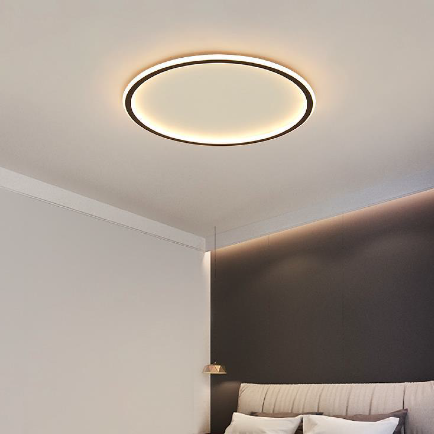 Scandinavian Round Ceiling Light | 20cm to 80cm Diameter | Warm White LED