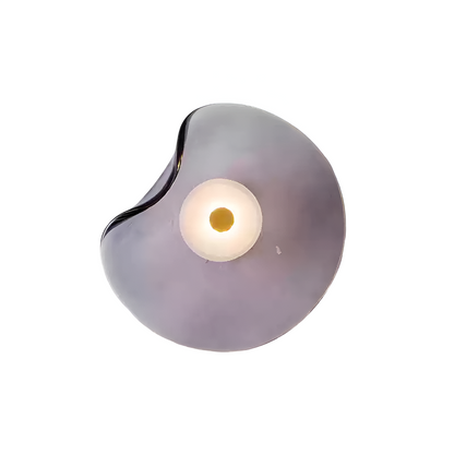 Nordic Curved Glass LED Wall Light Up Down | 25cm | Polished Metal | 260V