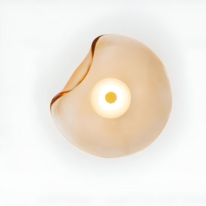 Nordic Curved Glass LED Wall Light Up Down | 25cm | Polished Metal | 260V