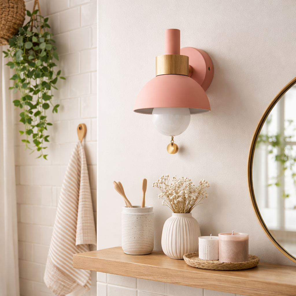 Nordic Macaron Globe Wall Sconce | Iron & Glass | 15cm | E26 | 110-240V