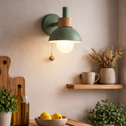 Nordic Macaron Globe Wall Sconce | Iron & Glass | 15cm | E26 | 110-240V