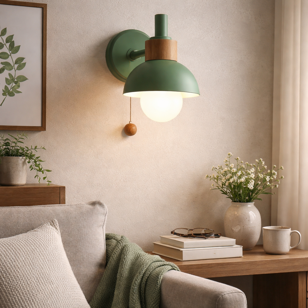 Nordic Macaron Globe Wall Sconce | Iron & Glass | 15cm | E26 | 110-240V