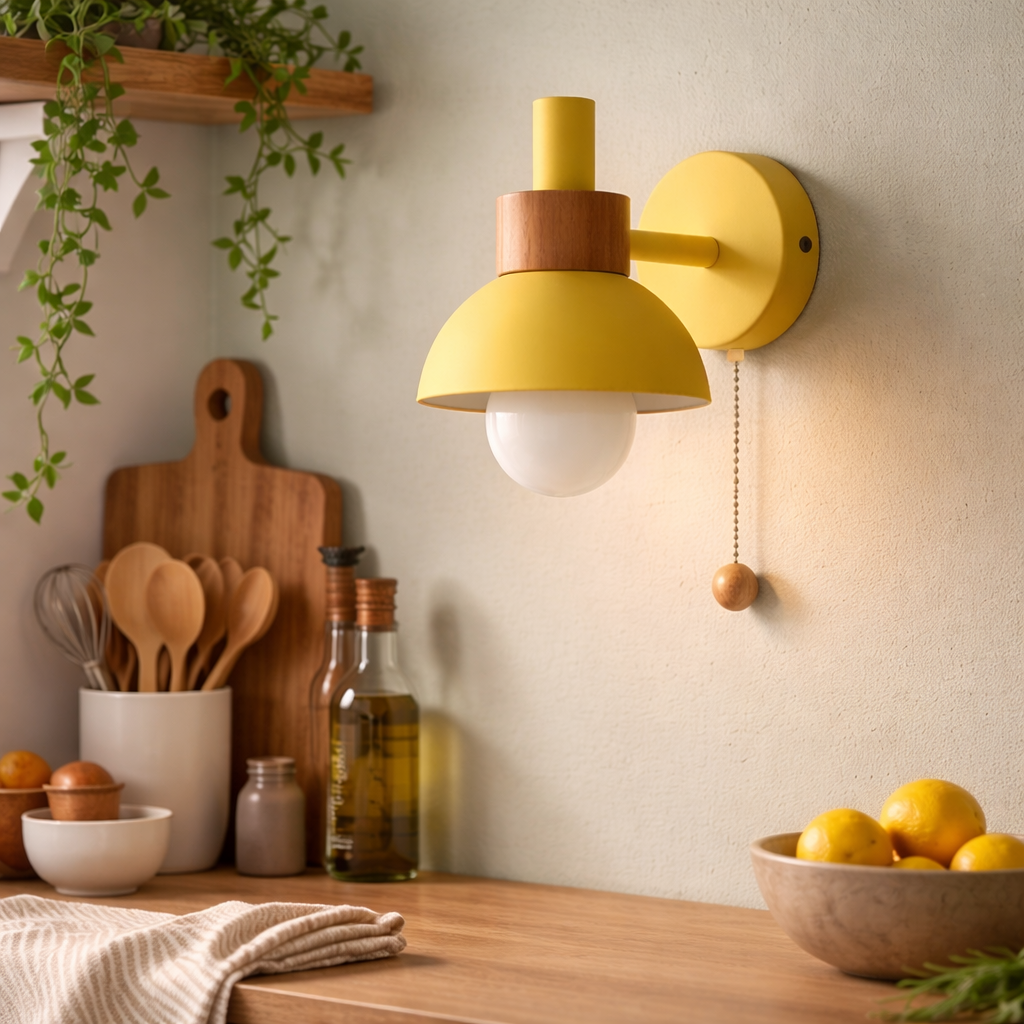 Nordic Macaron Globe Wall Sconce | Iron & Glass | 15cm | E26 | 110-240V