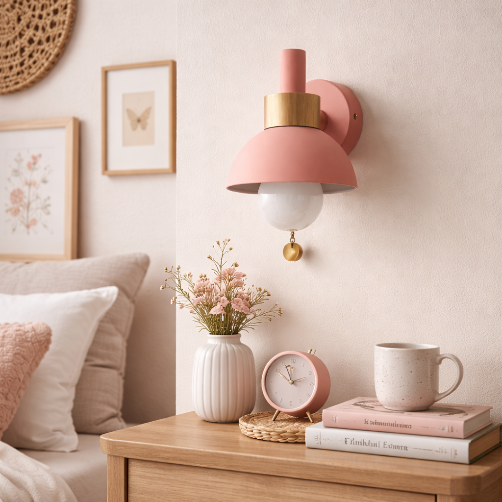 Nordic Macaron Globe Wall Sconce | Iron & Glass | 15cm | E26 | 110-240V