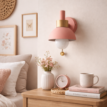 Nordic Macaron Globe Wall Sconce | Iron & Glass | 15cm | E26 | 110-240V