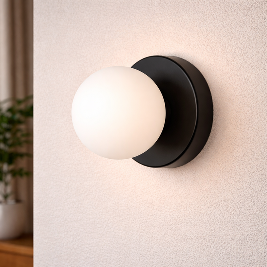 Nordic Rounded LED Wall Light G9 | 10cm x 12cm | Painted Iron & Glass | 240V