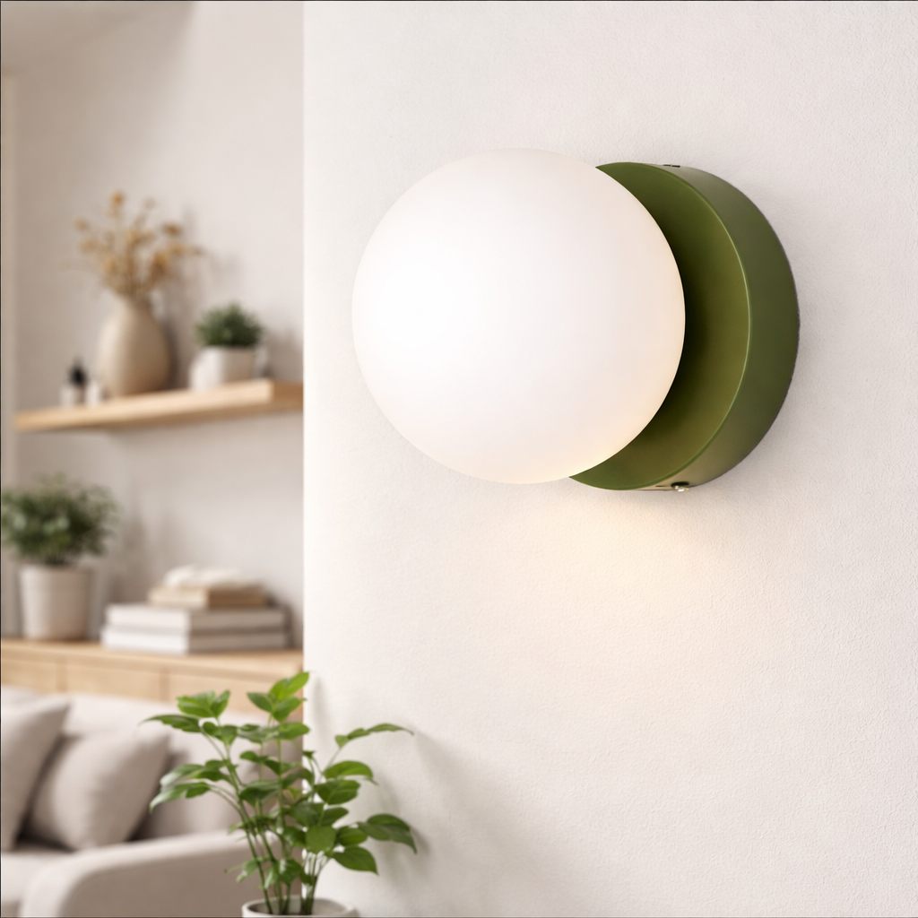 Nordic Rounded LED Wall Light G9 | 10cm x 12cm | Painted Iron & Glass | 240V