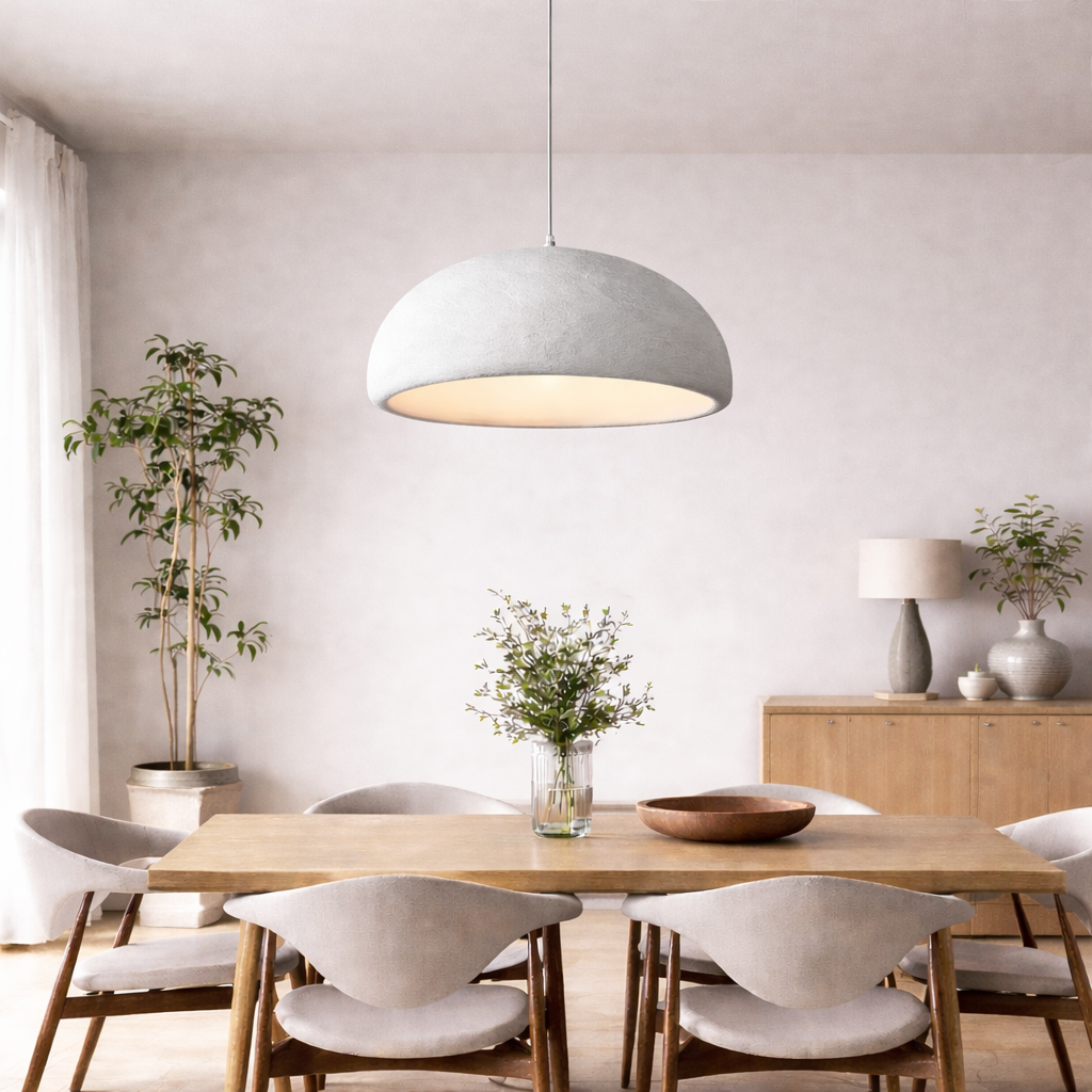 Wabi Sabi Fiberglass Pendant Light | 40cm 50cm 60cm 80cm | 3000K Warm Light
