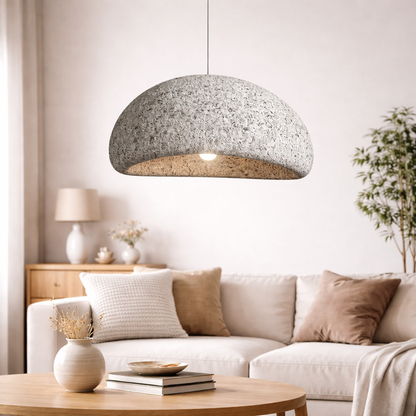 Wabi Sabi Fiberglass Pendant Light | 40cm 50cm 60cm 80cm | 3000K Warm Light