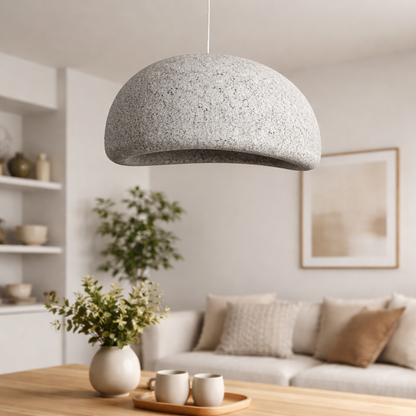 Wabi Sabi Fiberglass Pendant Light | 40cm 50cm 60cm 80cm | 3000K Warm Light