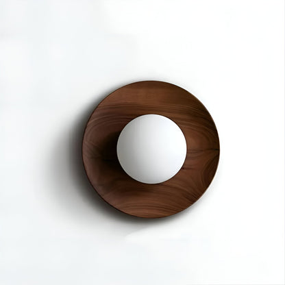 Nordic Wood LED Wall Light Frosted Glass | 3000K Warm G9 | 18cm 30cm | 260V