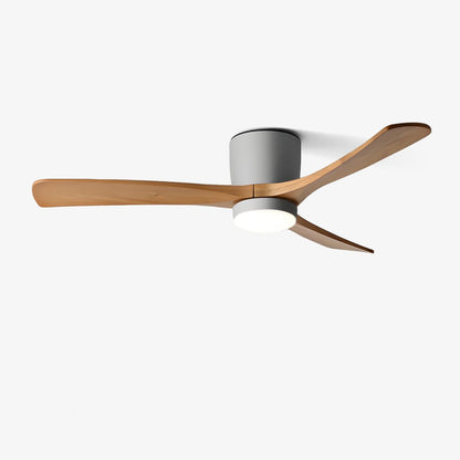 Nordic Wooden Ceiling Fan Light | 52 Inch Diameter | 3 Speed LED 110V