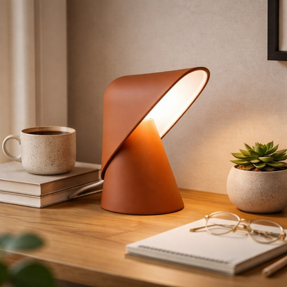 Modern Glow Table Lamp Brushed Nickel | 15 x 10 x 20 Inch | Plug-In Silver