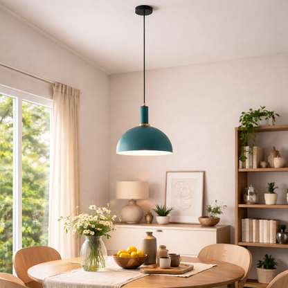 Pastel Rainbow Pendant Light | 12 Inch Diameter | E26 120V Metal Glass