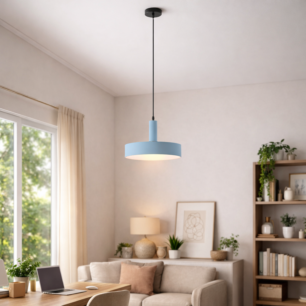 Pastel Rainbow Pendant Light | 12 Inch Diameter | E26 120V Metal Glass