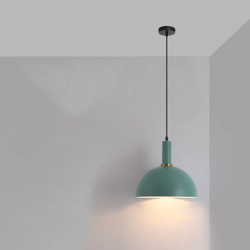 Pastel Rainbow Pendant Light | 12 Inch Diameter | E26 120V Metal Glass