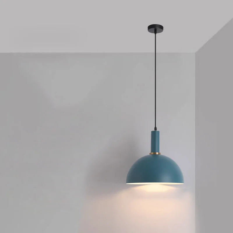 Pastel Rainbow Pendant Light | 12 Inch Diameter | E26 120V Metal Glass