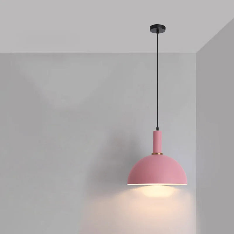 Pastel Rainbow Pendant Light | 12 Inch Diameter | E26 120V Metal Glass