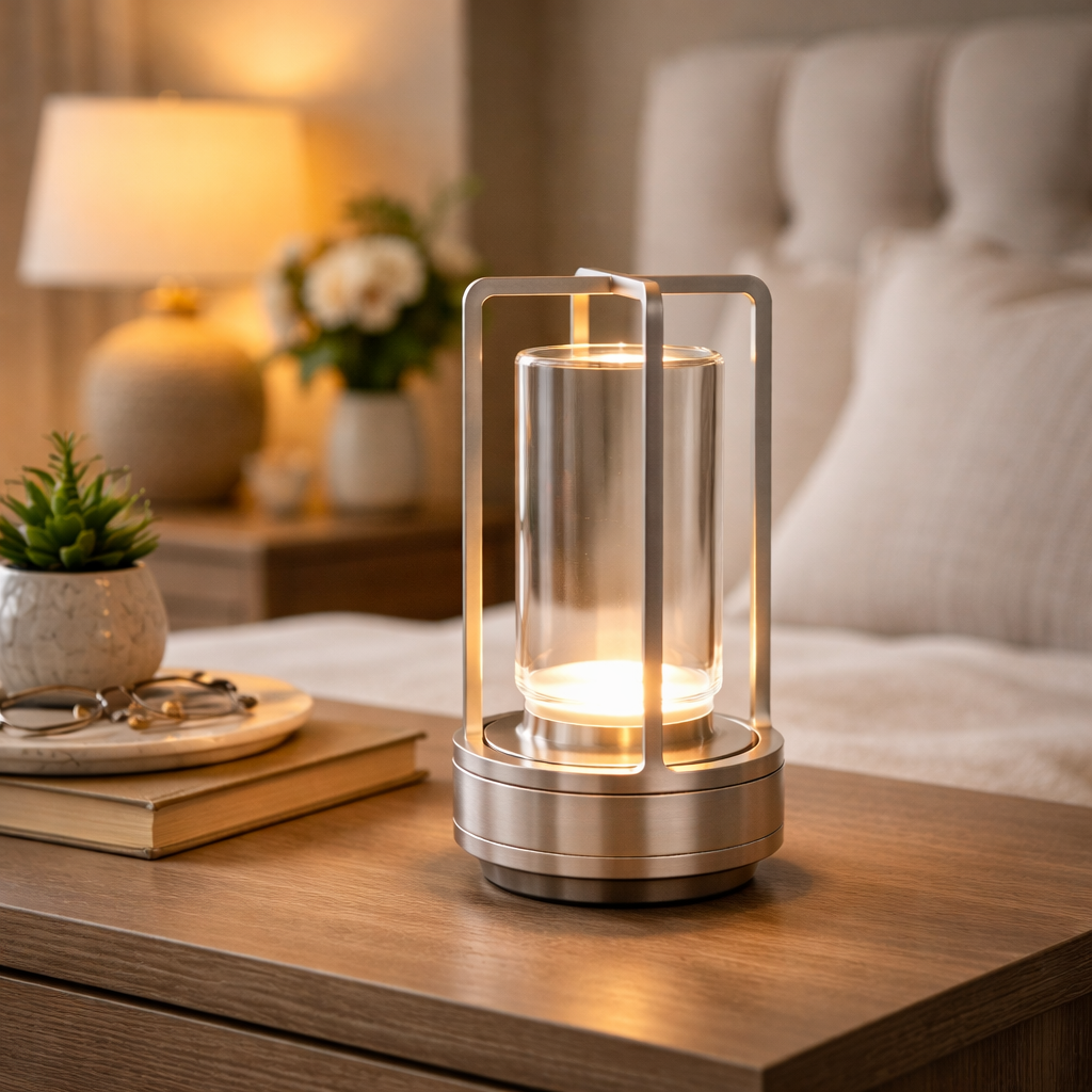 Portable Touch Dimmable Table Lamp | 17.5cm Height | 3000K 4500K 6000K LED