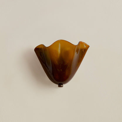 Retro Stained Glass Wall Sconce Skirt Shell | 25cm x 22cm | Warm Natural White