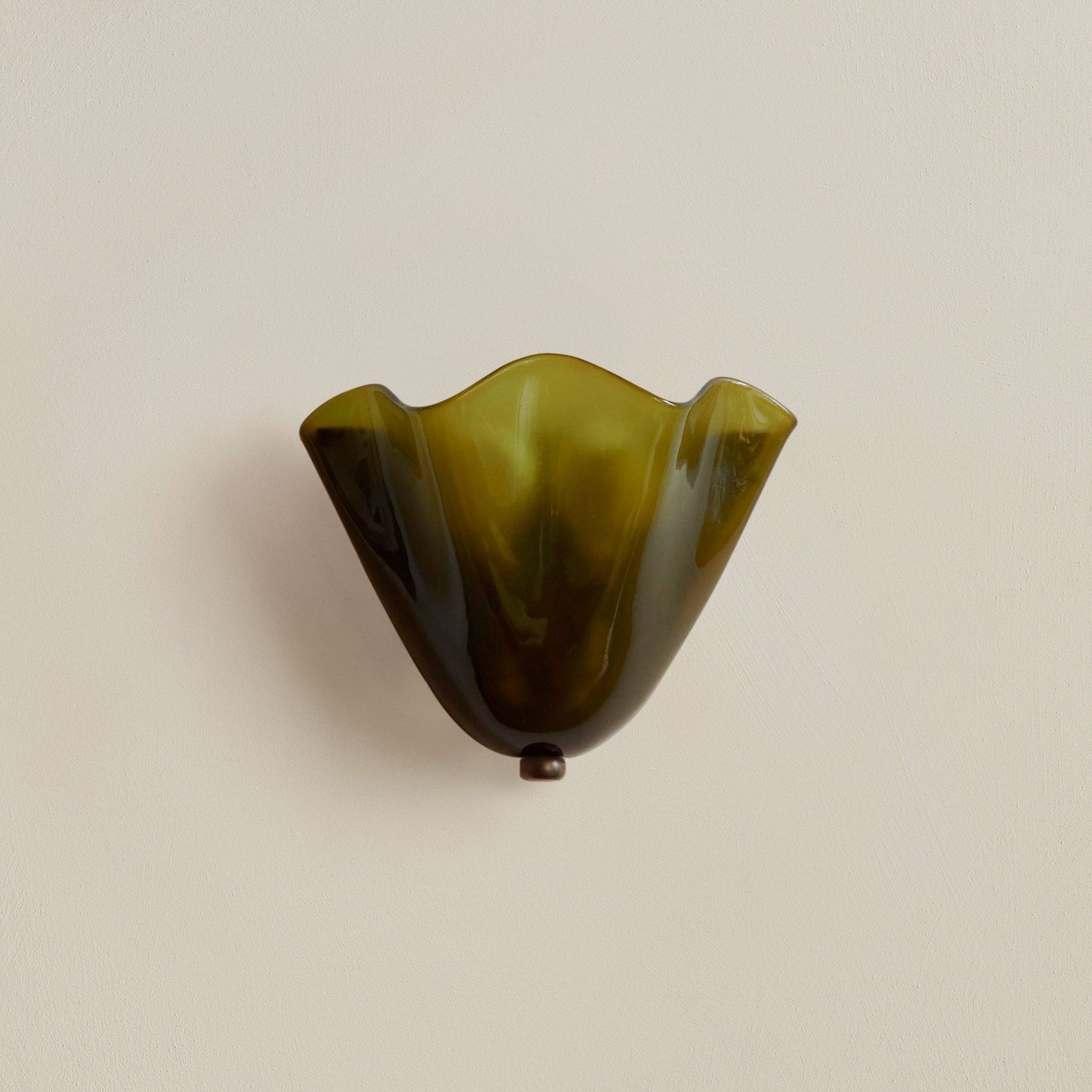 Retro Stained Glass Wall Sconce Skirt Shell | 25cm x 22cm | Warm Natural White