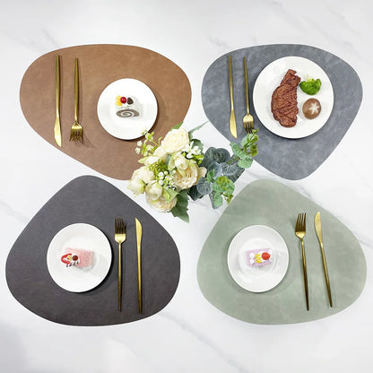 NordicDrop | Double-Sided Faux Leather Placemats | Non-Slip & Heat Resistant